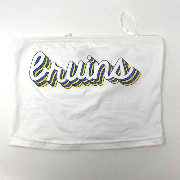 UCLA Bruins Tube Top School Spirit Wear Rally Football Size Medium White B1 - Picture 4 of 6